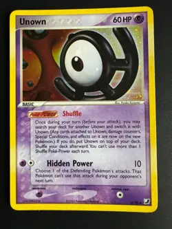 Unown (U) U/28 Holo Holo Rare Unseen Forces Pokemon Holo Lightly Played - Image 1