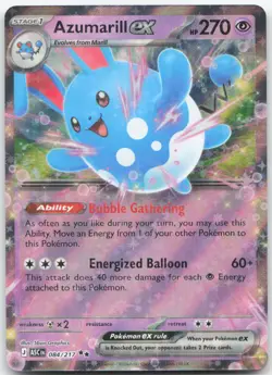Azumarill ex 084/217 Double Rare Ascended Heroes Pokemon Near Mint - Image 1