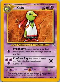 Xatu 52/111 Uncommon Neo Genesis Pokemon Lightly Played - Image 1
