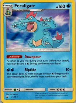 Feraligatr 24/70 Holo Rare Dragon Majesty Pokemon Near Mint - Image 1