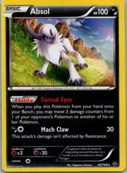 Absol 40/108 Holo Rare Roaring Skies Pokemon Near Mint - Image 1