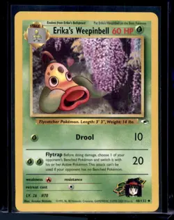 Erika's Weepinbell 48/132 Uncommon Gym Heroes Pokemon Unlimited Near Mint - Image 1