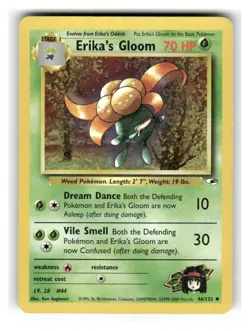 Erika's Gloom 46/132 Uncommon Gym Heroes Pokemon Unlimited Lightly Played - Image 1