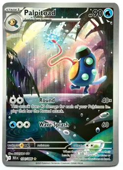 Palpitoad 104/086 - Pokemon TCG - Black Bolt Illustration Rare Holo - Image 1