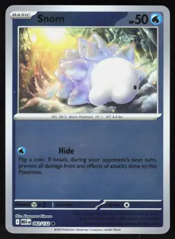 Snom 042/132 Common Mega Evolution Pokemon Reverse Holo NM - Image 1