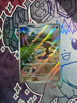 Paldean Wooper 102/094 Illustration Rare Phantasmal Flames Pokemon Holo NM - Image 1