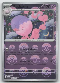 Musharna 036/086 Uncommon Black Bolt Pokemon Pokeball Reverse Holo NM - Image 1