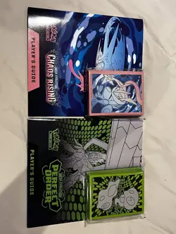 Pokemon Chaos Rising + Perfect Order Players Guide + Sealed Card Sleeves - Image 1