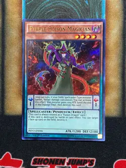 Yugioh Purple Poison Magician PEVO-EN006 Ultra Rare 1st Ed NM - Image 1