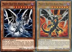 Yugioh Malefic Blue-Eyes White Dragon + Malefic Red-Eyes Black Dragon Set - Image 1