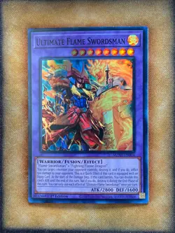 Yugioh Ultimate Flame Swordsman MZMI-EN004 Super Rare 1st Ed NM - Image 1