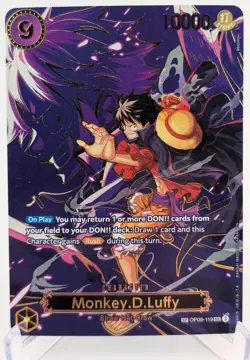 One Piece Monkey.D.Luffy OP09-119 Carrying On His Will Foil - NM (B) - Image 1