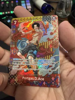 Namco One Piece CCG Portgas.D.Ace OP02-013 SR SP Foil Two Legends EN NM - Image 1
