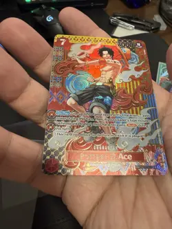 Namco One Piece CCG Portgas.D.Ace OP02-013 SR SP Foil Two Legends EN NM - Image 2