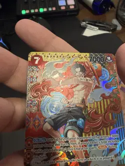 Namco One Piece CCG Portgas.D.Ace OP02-013 SR SP Foil Two Legends EN NM - Image 3