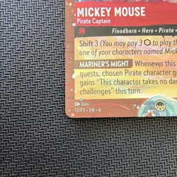 Disney Lorcana Mickey Mouse Pirate Captain Foil Promo 13/P3 Cruise Exclusive - Image 5