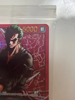 ONE PIECE Roronoa Zoro L OP01-001 Gold Text LECAFIG PAR Japan Sealed with Toy - Image 3