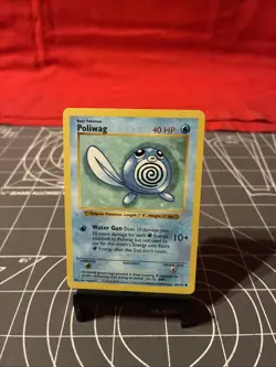 Vintage 1999 Pokemon Shadowless Poliwag 59/102 Card NM - Image 1