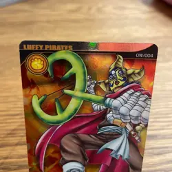 One Piece Sogeking OW/004 LUFFY PIRATES Carddass WANTED CARD Vintage - Image 2