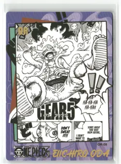 MONKEY D LUFFY GEAR 5 OR OR-08 MANGA PANEL One Piece Anime Collectible Card - Image 1
