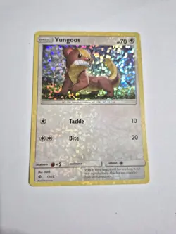 HOLO BLEED Error Pokemon Card 2017 McDonald’s Promo Yungoos 12/12 - Image 1