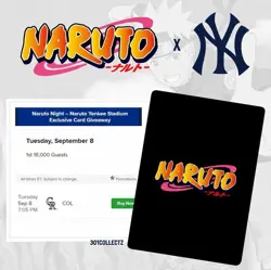 Naruto X Yankees TCG Bandai Promotional Card - PRESALE SEPTEMBER 8 - Image 1