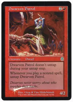 Dwarven Patrol 2001 Apocalypse FOIL Red Uncommon Creature MTG NM AZ1 - Image 1