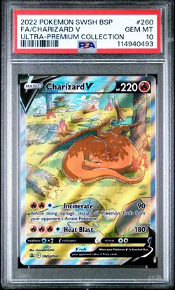 2022 Pokemon SWSH BSP FA/Charizard v Ultra-Premium Collection #260 PSA 10 - Image 1