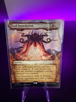 Mtg Lorwyn Eclipsed Soul Immolation foil fable showcase Borderless - Image 1