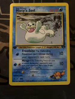 Pokemon TCG Misty's Seel Gym Challenge 91 Regular 1st Edition Common - Image 5