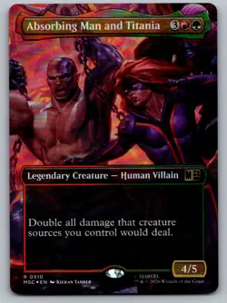 Absorbing Man and Titania (Borderless) 510 Marvel Super Heroes Magic Foil NM - Image 1
