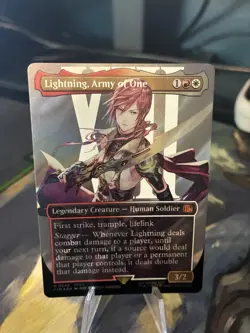 Lightning, Army of One (0545) (Borderless) (Surge Foil) Final Fantasy Foil - Image 1