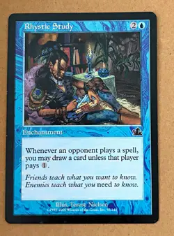 Wizards of the Coast MTG Rhystic Study Prophecy Enchantment Regular EN 45/143 - Image 1
