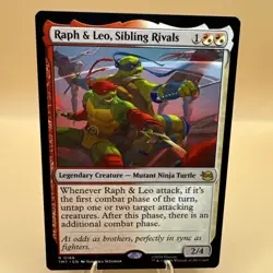 Raph and Leo Sibling Rivals 0166 R TMNT MTG Legendary Mutant Ninja Turtle - Image 1