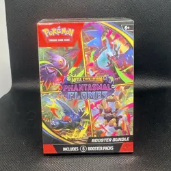 Pokemon TCG Phantasmal Flames Mega Evolution Booster Bundle 6 Packs English 6+ - Image 1