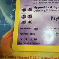 Oversized Pokemon Card 2003 Rocket's Mewtwo Jumbo Winner Promo Best Of Game MP - Image 2