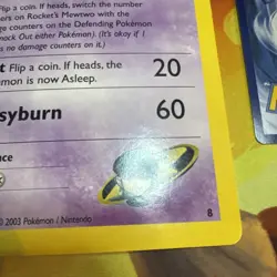 Oversized Pokemon Card 2003 Rocket's Mewtwo Jumbo Winner Promo Best Of Game MP - Image 3