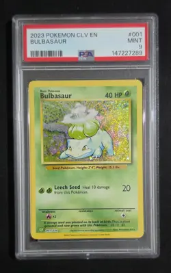 PSA 9 Pokemon TCG Bulbasaur Classic Collection Holo Card 001/034 CLV - Image 1
