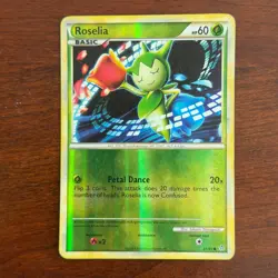 Roselia 61/95 Reverse Holo Common HGSS Unleashed Pokemon Card - Image 1