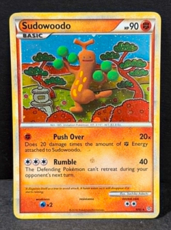 Pokemon SUDOWOODO 9/95 Unleashed HOLO RARE Playing Card TCG (a) ** L@@K * - Image 1