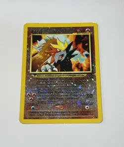 Vintage Pokemon Card TCG Entei 34 2000 Movie Black Star Promo Reverse Holo MP - Image 1