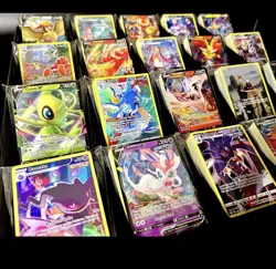 Pokemon 550 TCG Bulk Cards Lot with 1 Ultra Rare Included - GX EX MEGA + HOLOS - Image 1