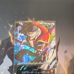 Bandai One Piece Card Game Edward Newgate OP02-001 Leader Alt Art Foil JP 5000 - Image 1