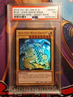 Blue-Eyes White Dragon - GLD5-EN001 - Gold Ghost Rare - NM-MT PSA 7 - Yugioh - Image 1