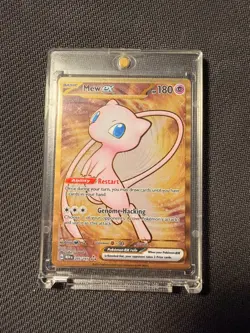 Mew ex- 205/165 -Ultra Rare Gold Metal Card-Scarlet & Violet 151 + Magnetic Case - Image 1