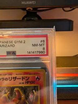 1999 Pokemon Blaine's Charizard Gym Set Holo Rare PSA 8 006 Japanese TCG Card - Image 2