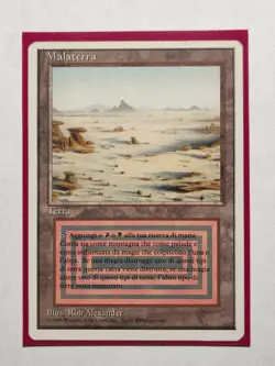 Badlands (FWB) Revised (ITALIAN) MP Land Rare MTG Card - Image 1