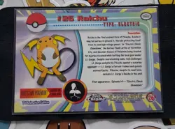 Raichu #26 Topps Chrome Pokemon Card LP - Image 2