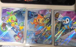 Pokemon TCG First Partner Illustration Collection Sinnoh (Gen 4) Starters Set NM - Image 1