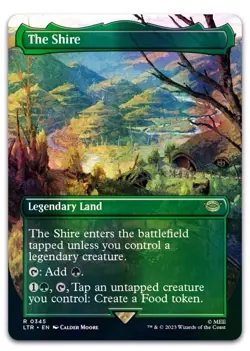 1x MTG The Shire (Borderless) *FOIL* Lord of the Rings Land! NM Mint - Image 1